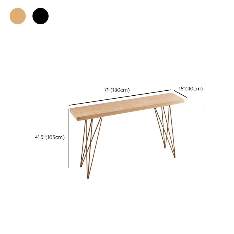 Modern Bar-height Table Solid Wood Top Bistro Pub Table with Four Legs