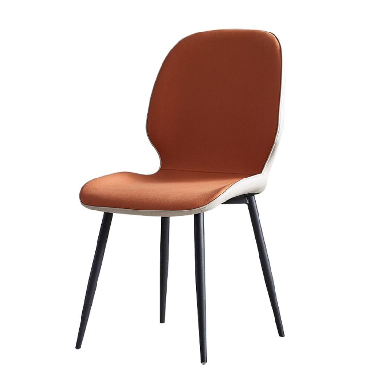 Contemporary Metal Dining Room Chairs Wingback Side Armless Chair for Home Use