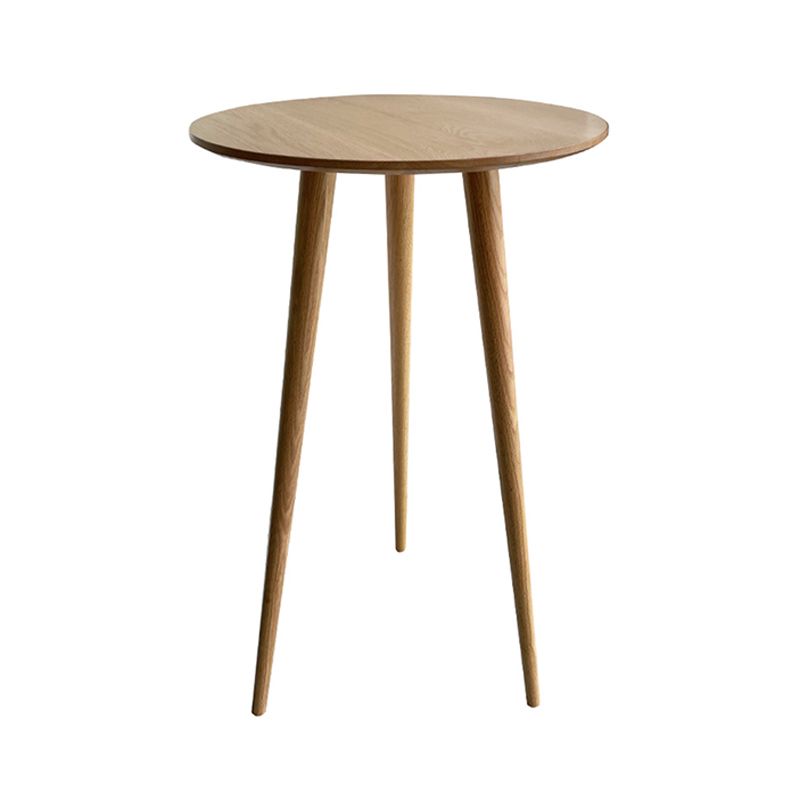 Indoor Modern Bar Dining Table Round Shape Solid Wood Bar Table