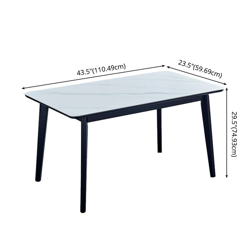 Modern Style Sintered Stone Dining Table with Rectangle Dining Table Sets with 4 Legs Table
