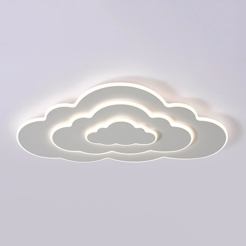 Modern Cloud Shape Ceiling Mount Light Fixture 3 Lights Ceiling Mounted Light