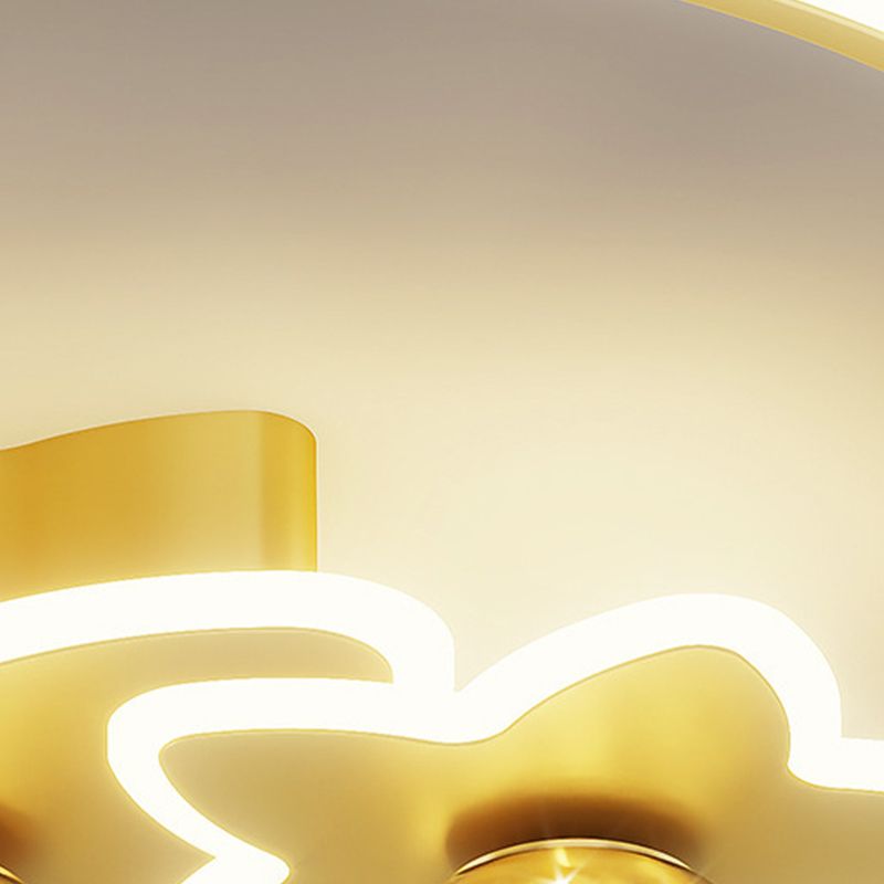 Plafondlamp met metalen kap, eenvoud-stijl LED-plafondmontageverlichting voor slaapkamer