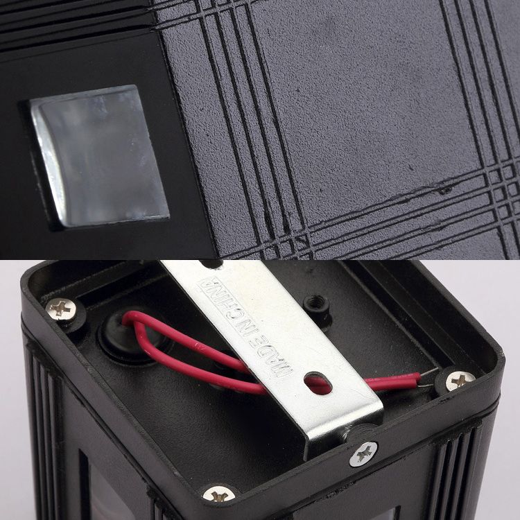 Aluminum Cubic Shade Sconce Wall Light Contemporary Stylish LED Black Wall Lamp in White/Warm Lighting