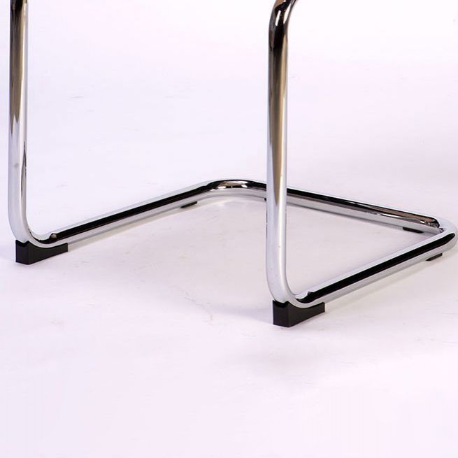 Silla lateral contemporánea de metal de ratán, silla lateral de comedor sin brazos con respaldo abierto
