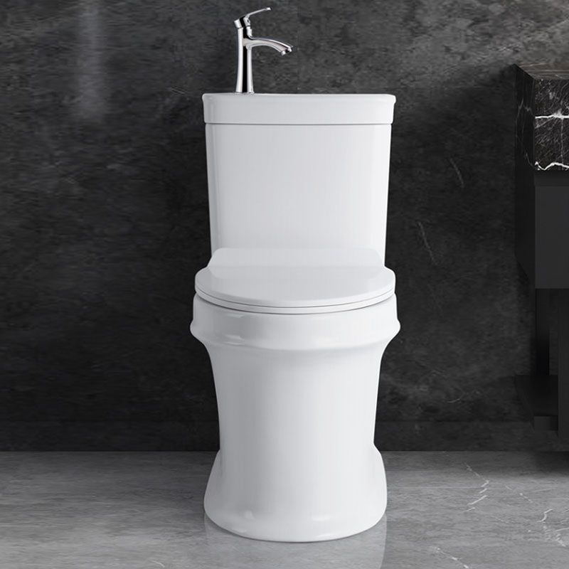 Modern Porcelain Toilet Floor Mount Siphon Jet One-Piece Toilet Flush Toilet