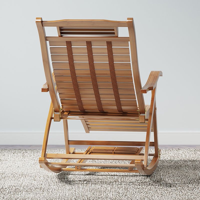 Modern Style Cushions Rocker Chair Spindle Rocker Chair with Bamboo Frame