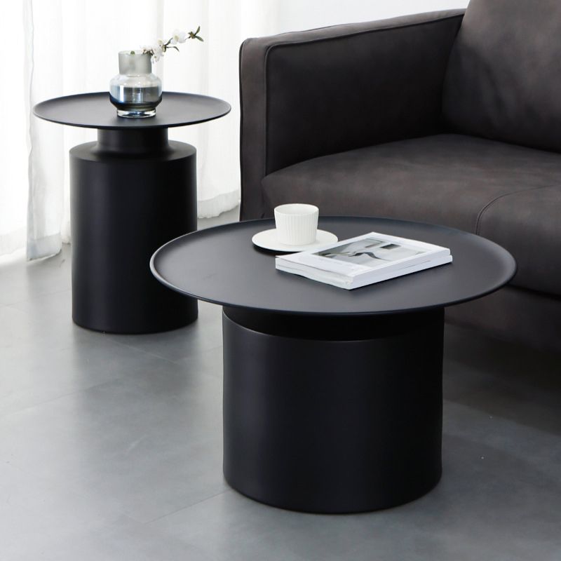 Tray Top Metal Coffee Table Mid-Century Modern Pedestal Cocktail Table