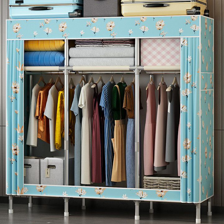 Contemporary Wardrobe Closet with Legs Metal Wardrobe Cabinet