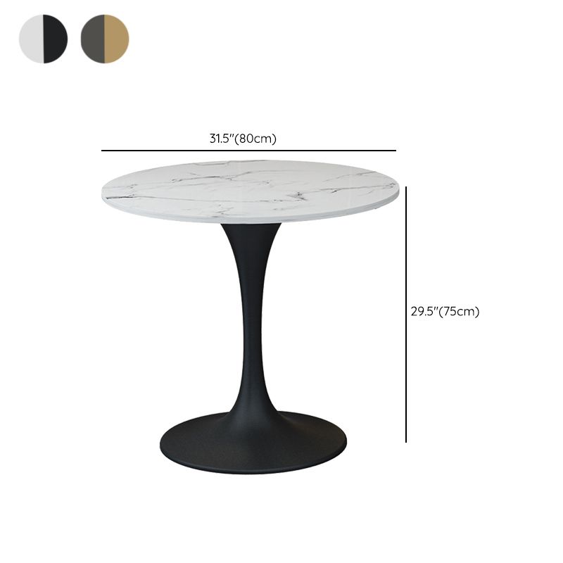 Modern 1/2/4/5 Pieces Dining Set Round Stone Dining Table for Kitchen