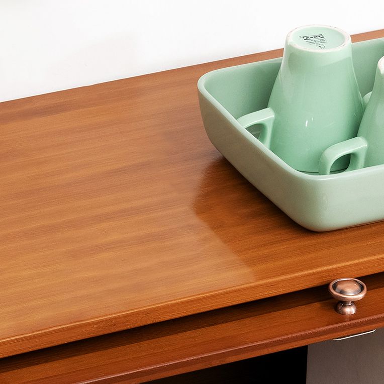 Standard Book Shelf with Doors Brown Bookshelf for Study Room