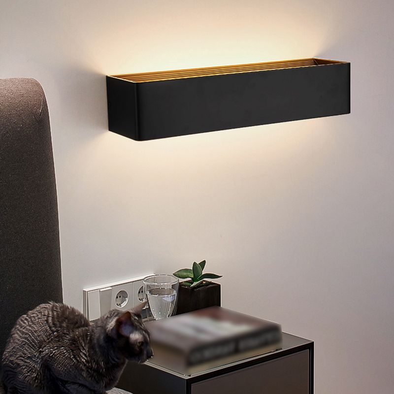 Forme carrée en métal applique de style moderne 2 lumières