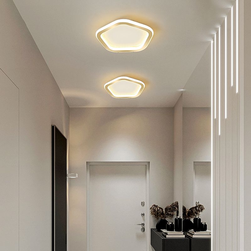 Plafonnier LED Ultra-mince à 1 lumière, nouveau plafonnier moderne en fer pour couloir