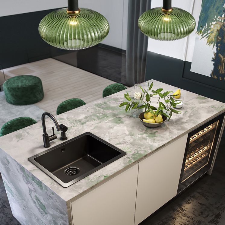 Zeitgenössischer geblasener Rippenglas Anhänger Licht 1 Lichthänge Anhänger Beleuchtung für Schlafzimmer