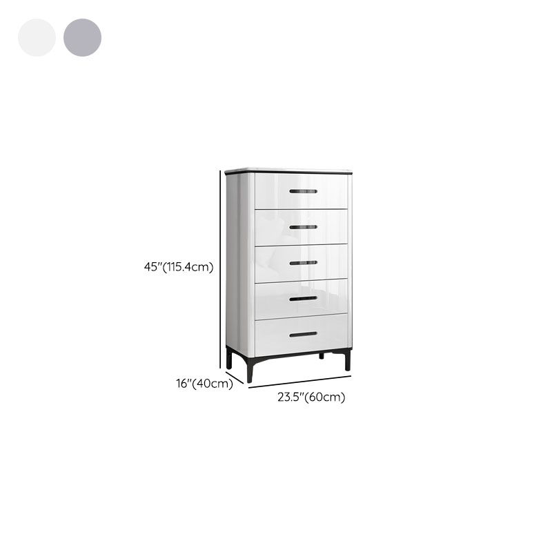 Contemporary Stone Storage Chest Bedroom Chest with Black Legs