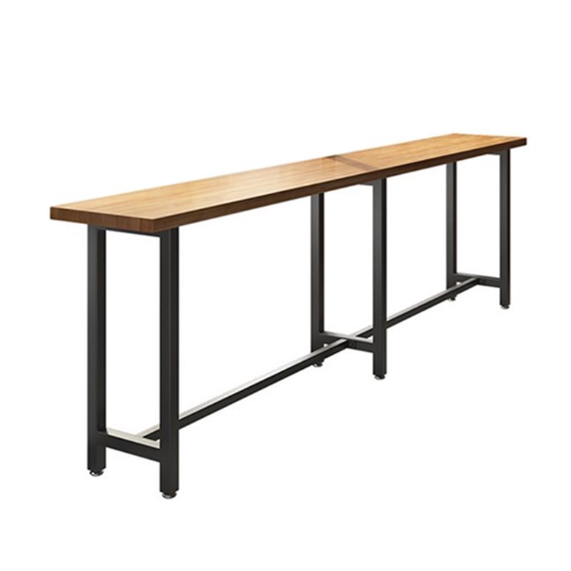 Solid Wood Pub Table Modern Bar Height Rectangle Bar Table for Indoor
