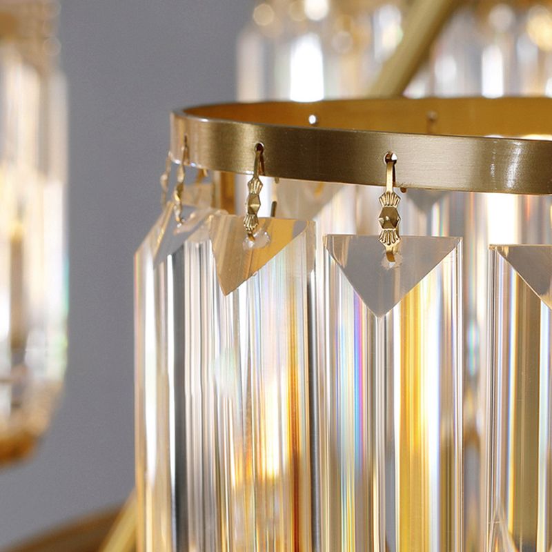 Traditional Copper Pendant Light Sputnik Cylinder Ceiling Light for Living Room