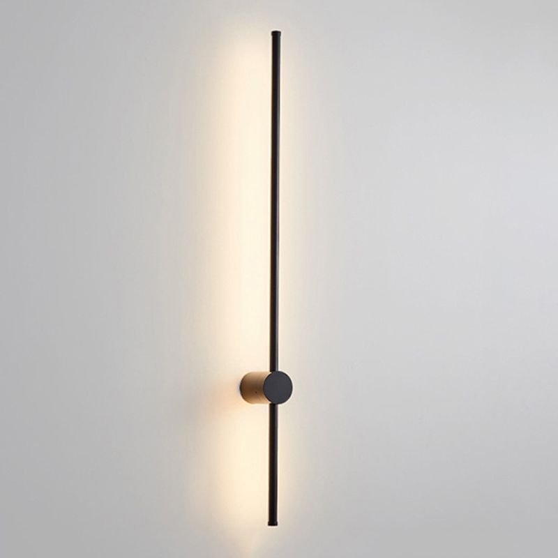 Linear Shape Metal Wall Mount Light Modern Style Multi-Lights Wall Light Sconce in Black