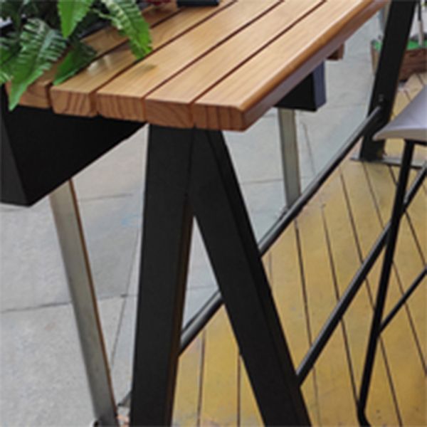 Industrial Style Solid Wood Pub Dining Set 1/2/3 Pcs Rectangular Pub Set for Home