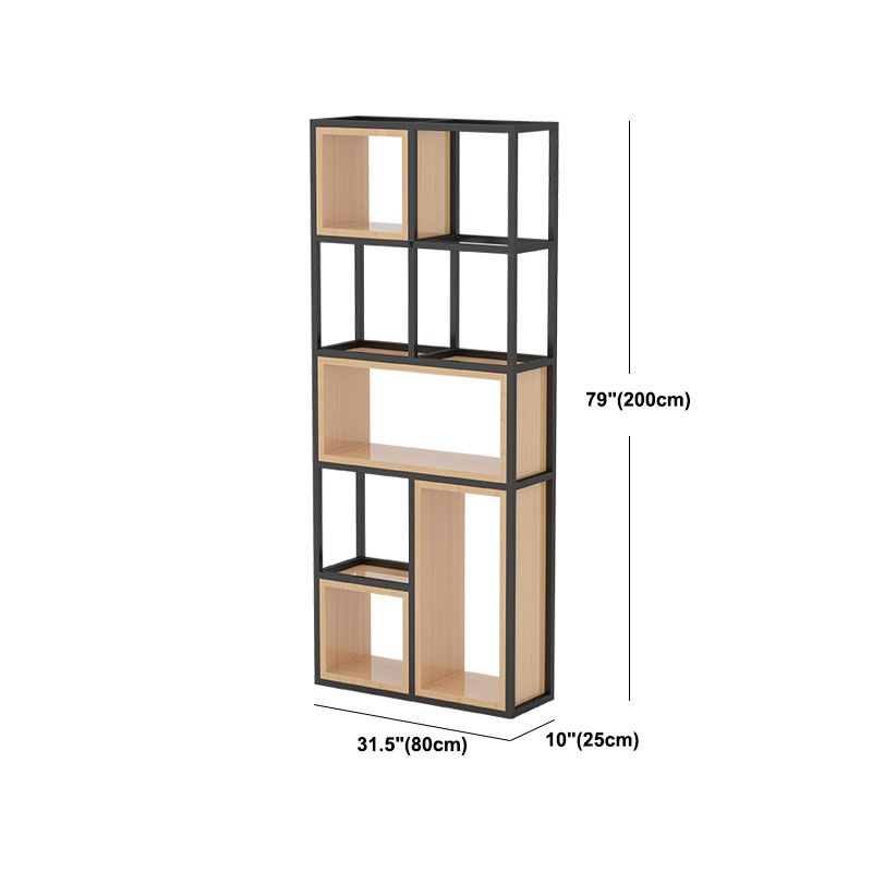 Geometric Shelf Bookcase Contemporary Metal Bookcase for Office