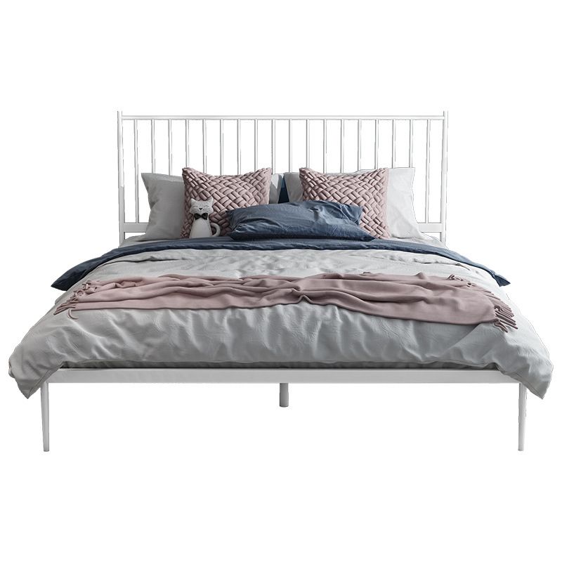 43.3" Metal Standard Bed with Spindle Headboard Low Profile Bed