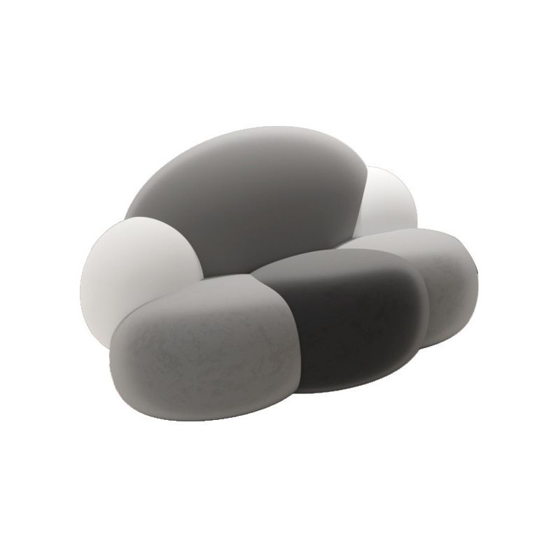 29.53" Wide Polyester Blend Curved Sofa Cloud Shape Armless Sofa