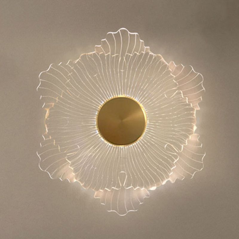 Modern Flower Shape Wall Light Sconces 1 Light Wall Lighting Fixtures for Bedroom