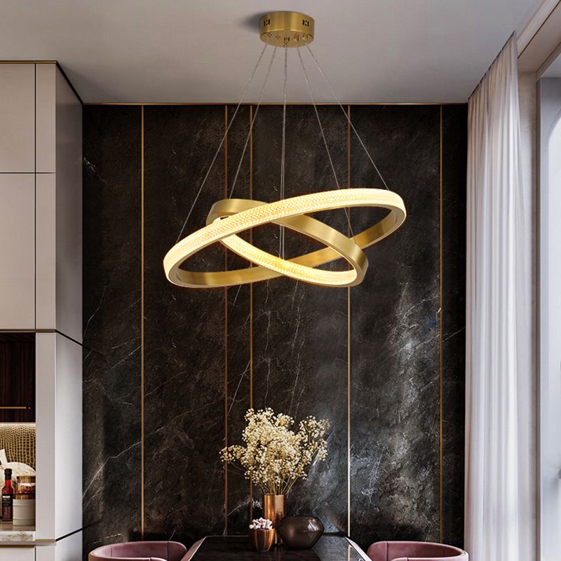 Moderner einfacher charakteristischer Stil LED Hängende Kronleuchter Licht für Wohnzimmer Esszimmertreppe