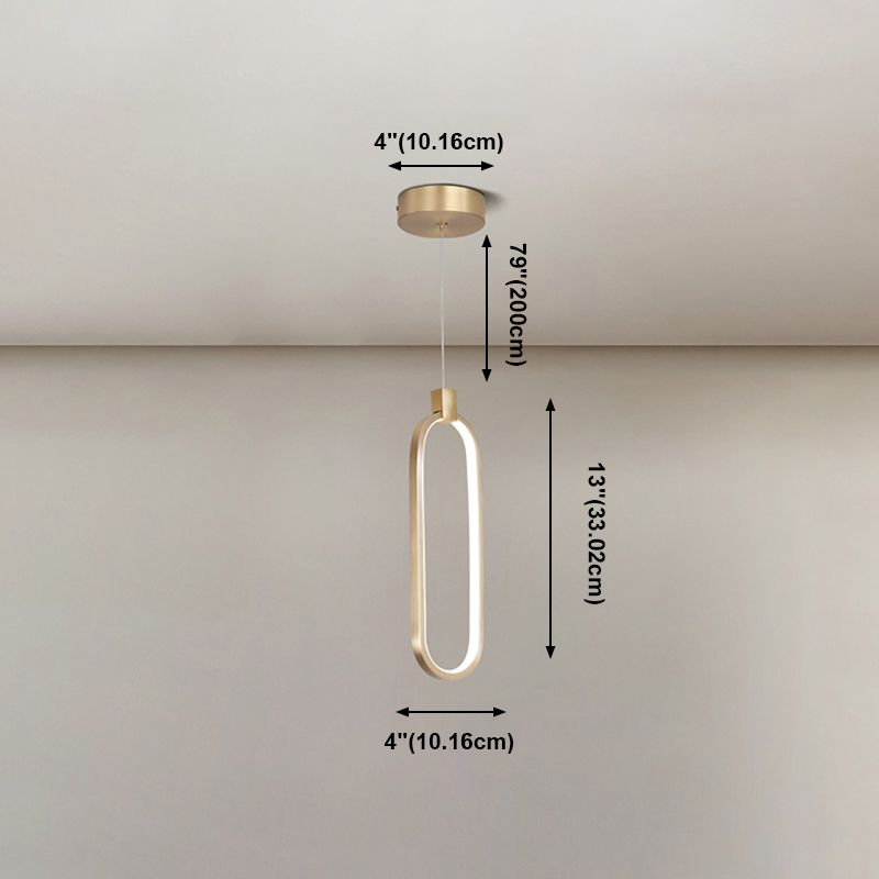 Lumières suspendues linéaires Symiss à montage suspendu en métal moderne pour le chevet