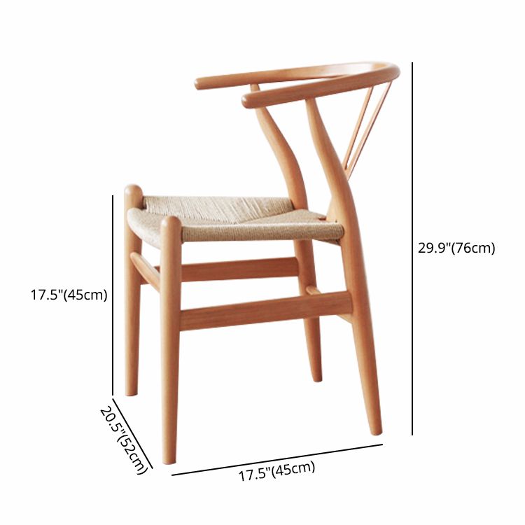 Glam Style Wood Dining Side Chair Armless Dining Chairs for Dining Room
