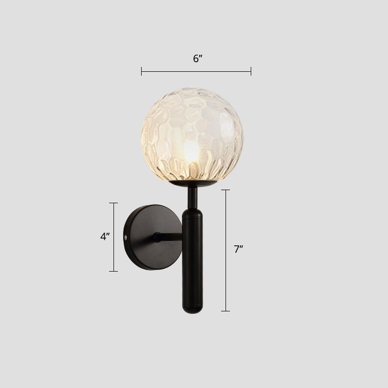 Ball Shade Corridor Wand SCONCE LICHTING Glas 1-Hoofd Minimalistisch wandgemonteerd licht