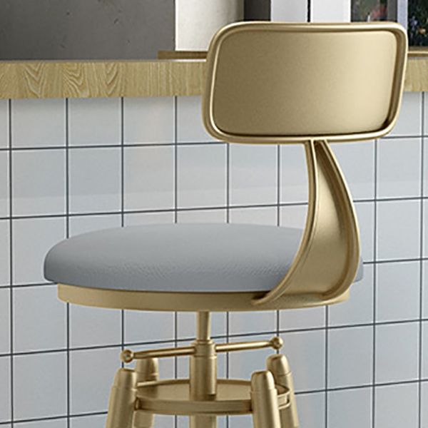 Industrial Armless Liftable Counter Stool Iron Cafe Bar Stool with Pedal