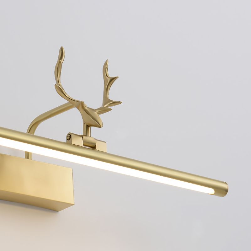 Linear Shape Metal Wall Light Modern Single Light Mirror Wall Mount Light