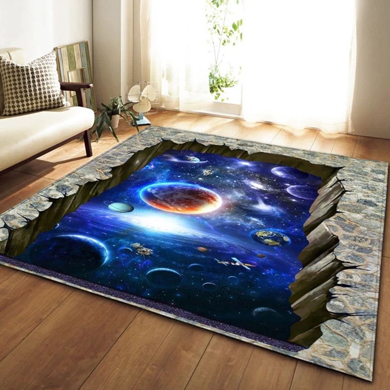 Multicolor Home Decoration Carpet Novelty 3D Animals Printed Area Rug Polyester with Non-Slip Backing Rug