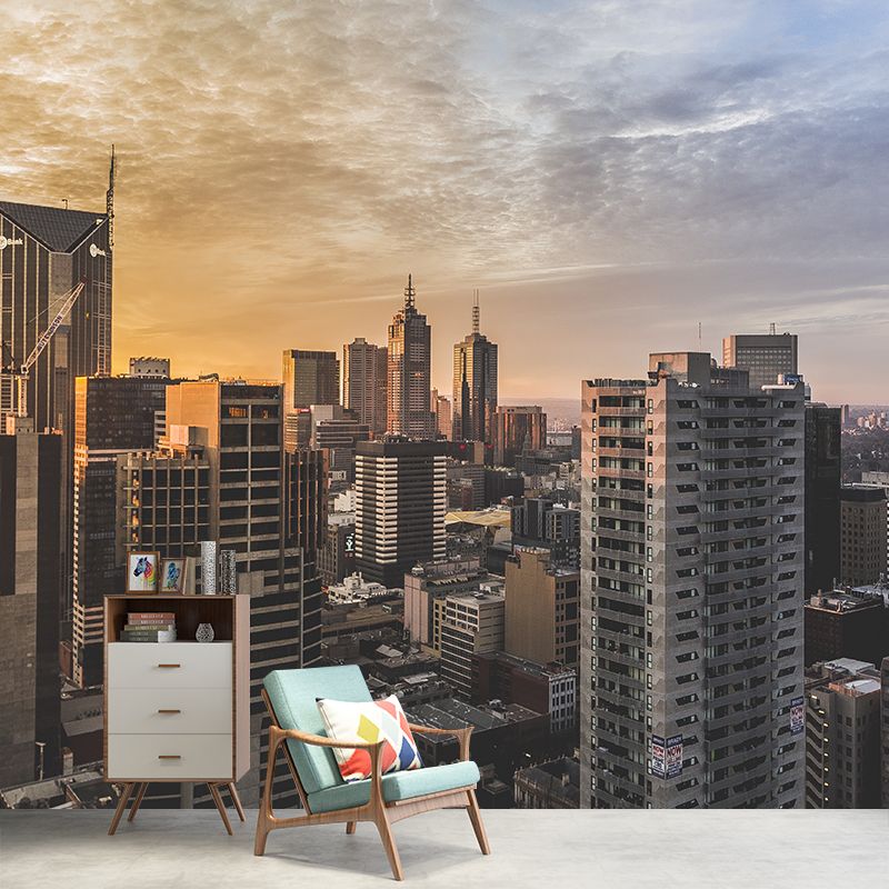Photograph City Scenery Wall Mural Wall Covering for Sitting Room Bedroom