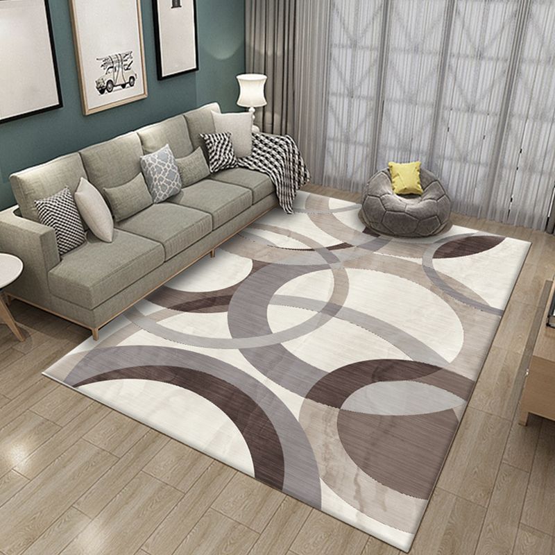 Eenvoudige meerkleurige abstracte tapijt synthetiek Modern gebied tapijt Non-slip achteruitgang voor huisdiervriendelijk tapijt voor woonkamer