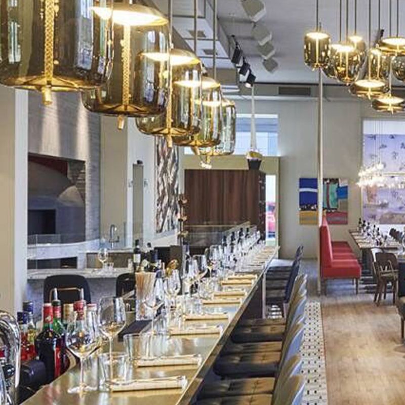 Hangende hanglamp Minimalistisch glazen eetkamer Hangende verlichtingsarmatuur