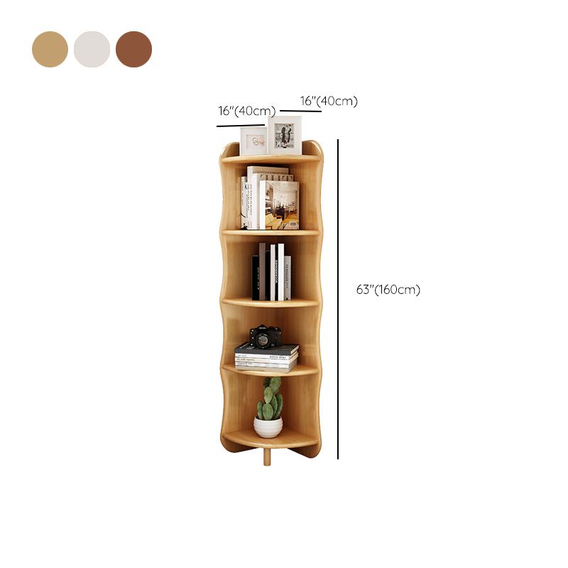 5 Tier Solid Wood Accent Chest 63" Tall Triangle Corner Storage Chest