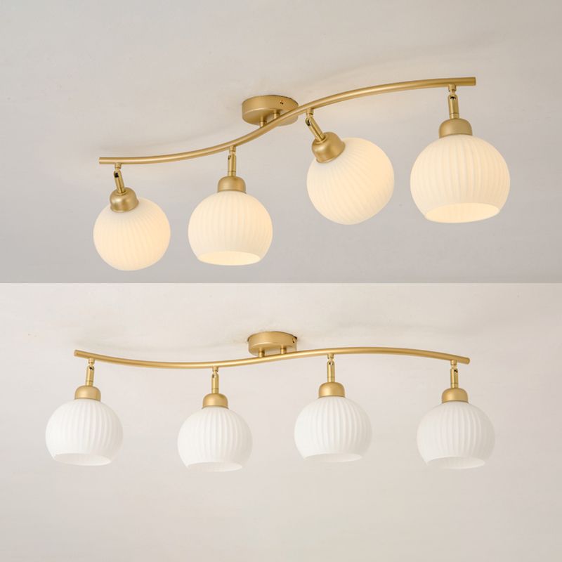 Modern Simple Iron Ceiling Light Ball Shape Ceiling Lamp for Bedroom