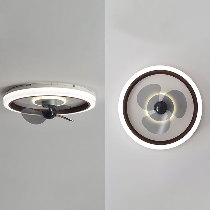 Acrylhalo -Ring Deckenlüfter Leuchte Makkaron Minimalist LED Semi Flush Leuchte