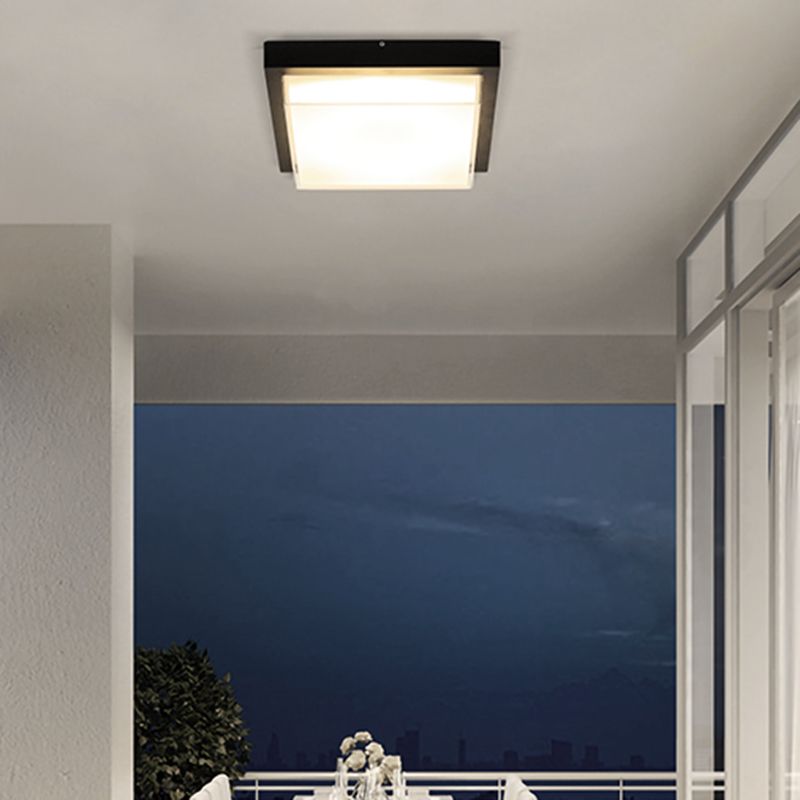 Lámpara de techo LED para balcón al aire libre, accesorio de iluminación de montaje empotrado a prueba de herrumbre de estilo Simple