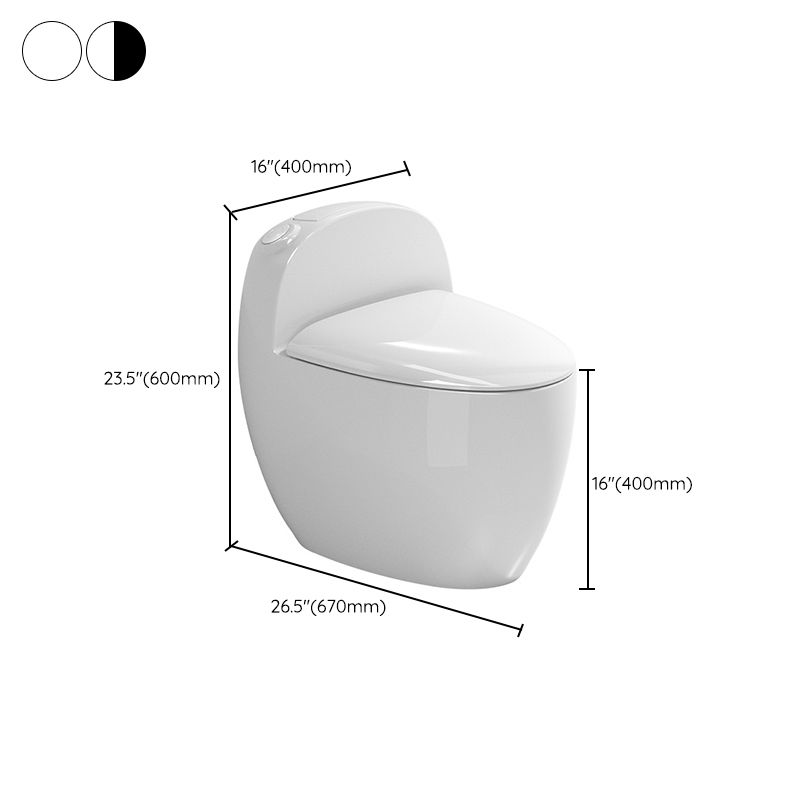Modern Siphon Jet One Piece Toilet Bowl Heated Seat Urine Toilet with Toilet Seat