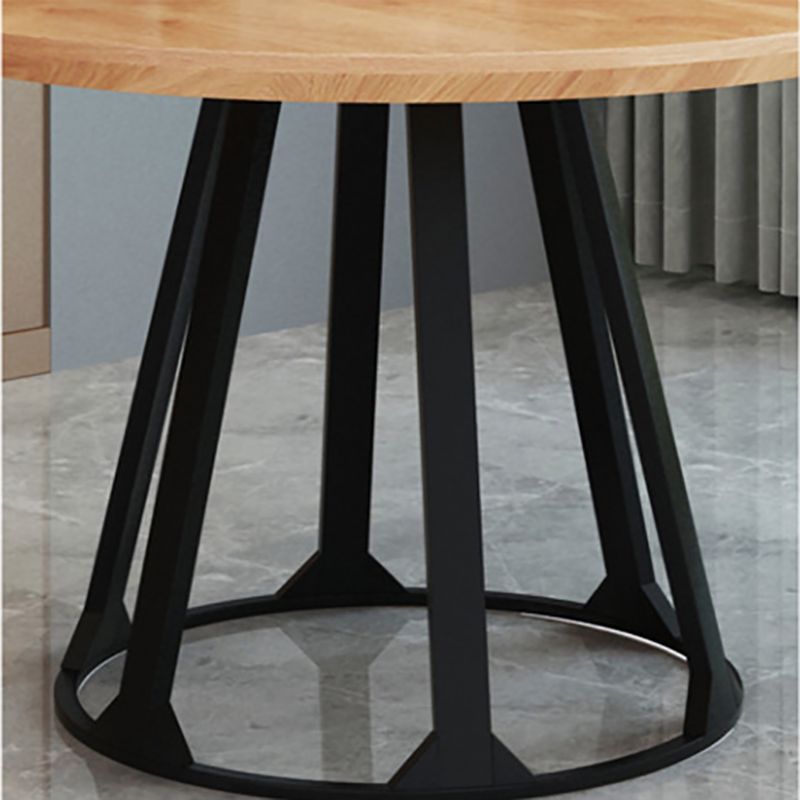 1/3/5 Pieces Modern Dining Set Solid Wood Round Table with Leather Chairs