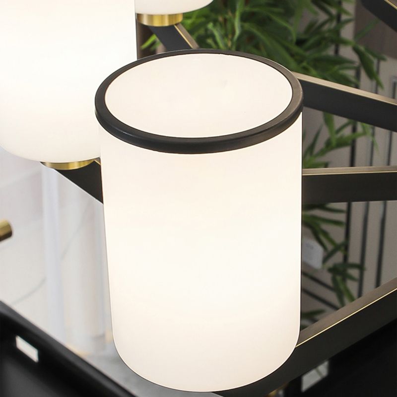 Copper Contemporary Hanging Light Fixtures Cylinder Ceiling Light for Living Room