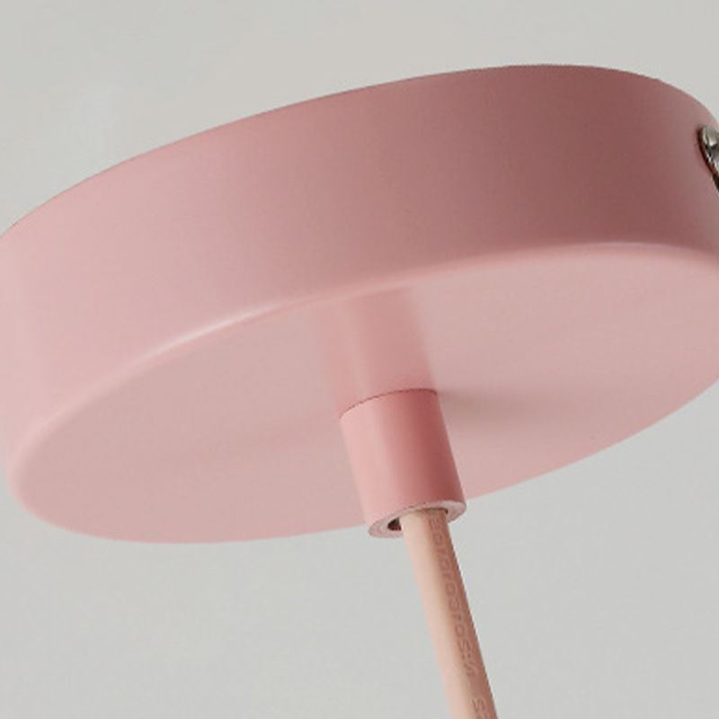 Nordic Simple Macaroon Style Lip Shape Pendant Iron 1 Light in warm for Bedroom Restaurant Cafe
