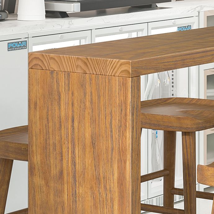 Luxury Rectangle Solid Wood Bar Table Set 1/4/5/7 Pieces Counter Table with Stools