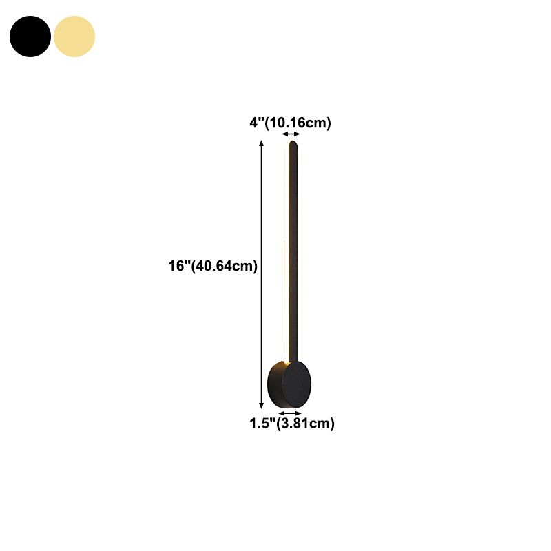 Aluminum Straight Wall Light Modern Style LED Wall Sconce for Living Room