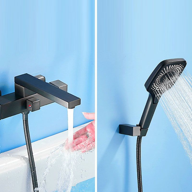 Wall Mounted MetalTub Filler Double Handles Wall Mounted Faucet