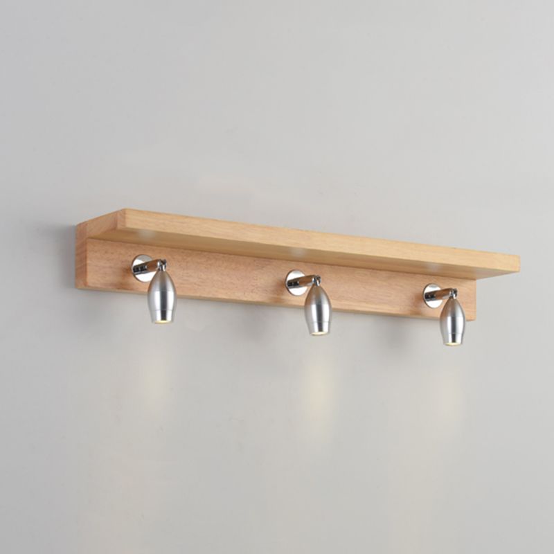 Illuminazione geometrica vanità moderna moderna legno multi luci vanità sconce