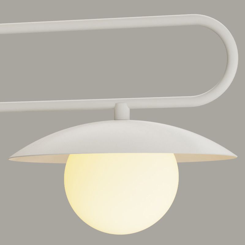 Modernism 3/4-Light Kitchen Island Lighting White LED Island Pendant Lighting