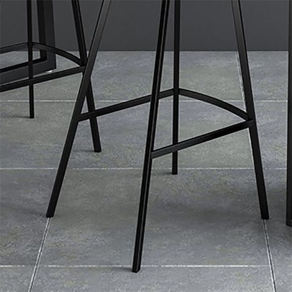 Modern Style Low Back Bar-stool Pu Leather Counter Bar Stool with Metal Legs for Home